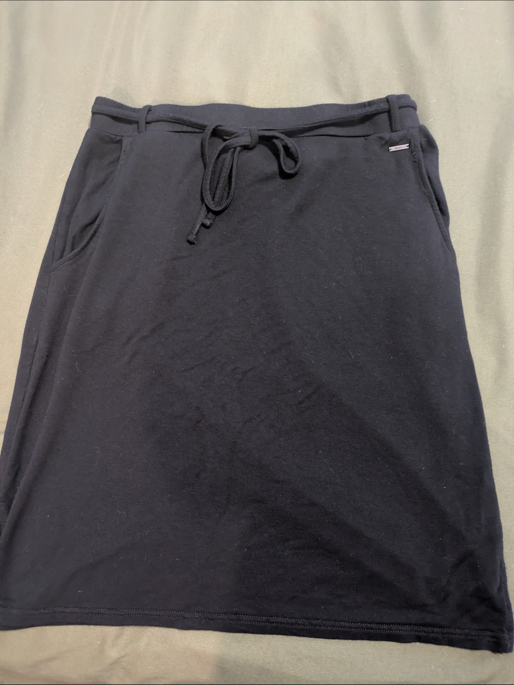 Bench Black Drawstring Midi Skirt